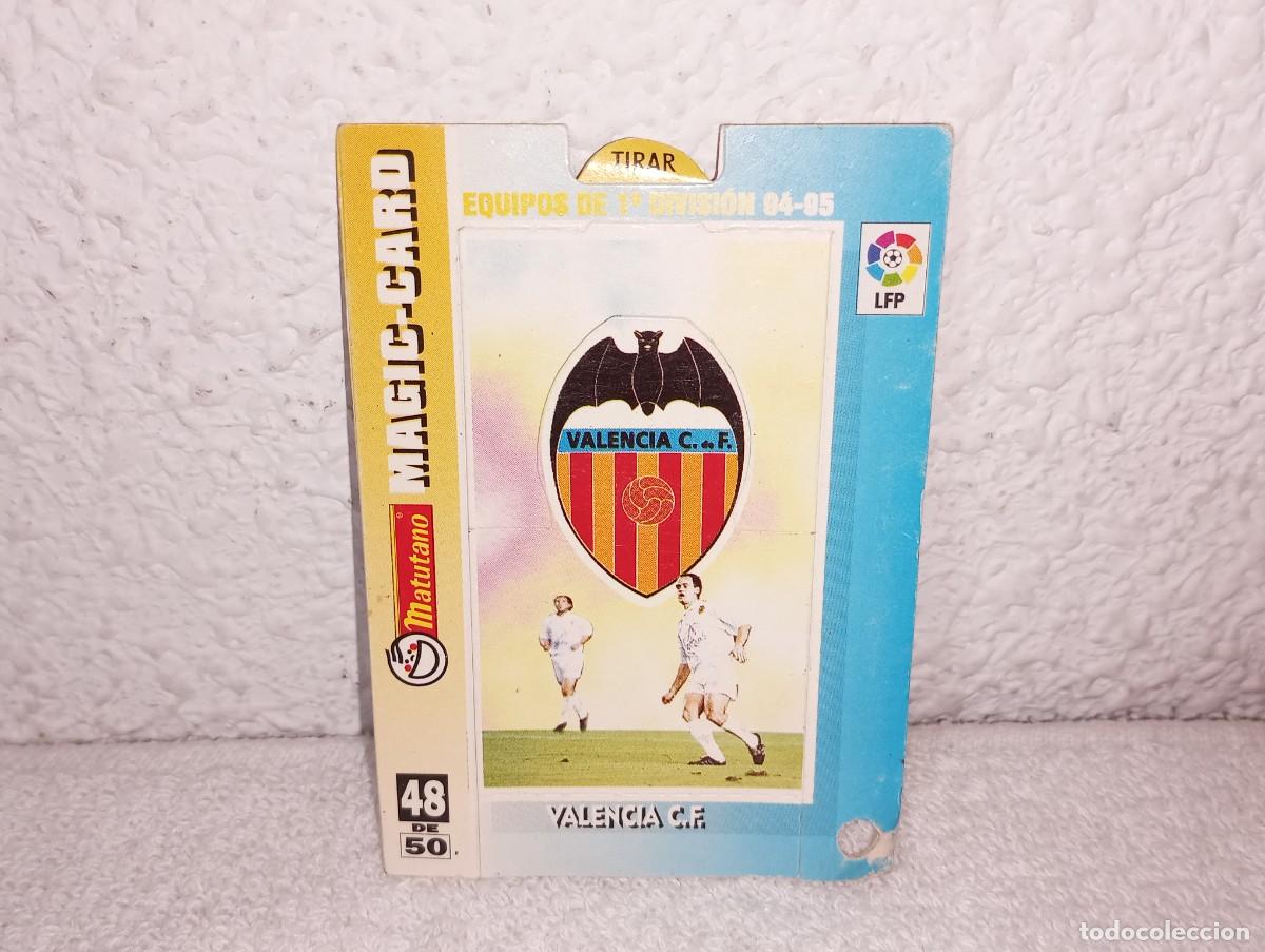 Cromos de F&uacute;tbol: ANTIGUO CROMO N&ordm; 48 ESCUDO VALENCIA C.F FUTBOL 94 95 MAGIC CARD PROMOCIONAL DE MATUTANO