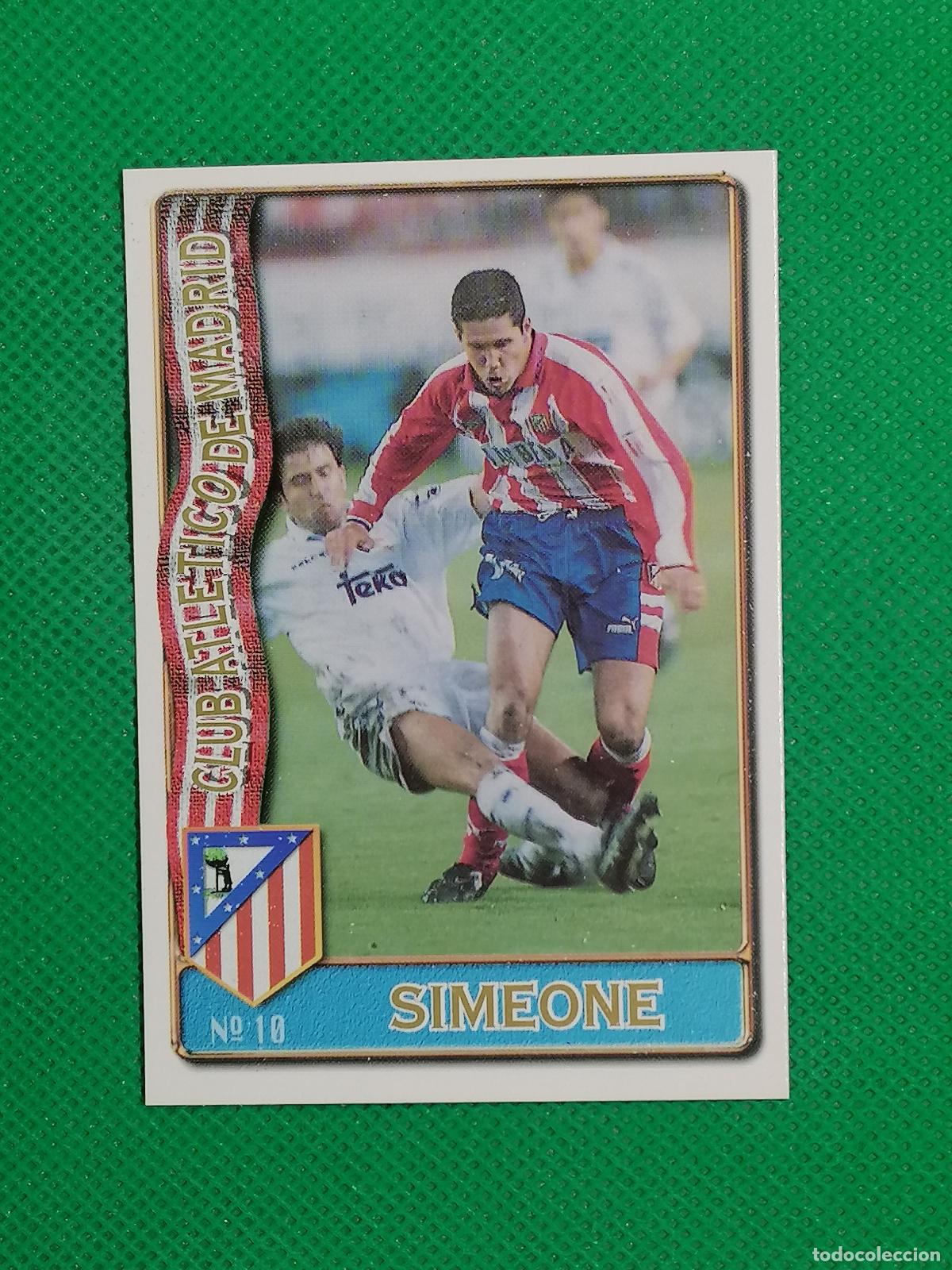 Fu&szlig;ball-Sticker: 10 SIMEONE ATLETICO DE MADRID ⚽FICHAS LIGA MUNDICROMO 96 97 1996 1997 ⚽
