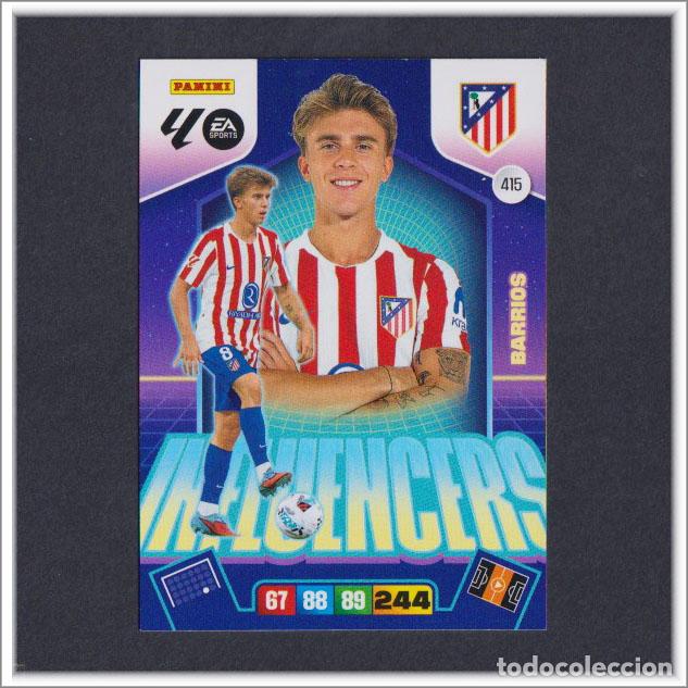 Fu&szlig;ball-Sticker: ADRENALYN XL 2025 2026 25 26 PANINI BARRIOS 415 INFLUENCERS ATL&Eacute;TICO MADRID LIGA COLECCI&Oacute;N ALBUM
