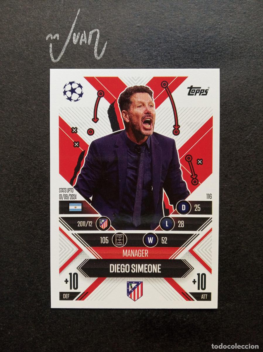 Cromos de f&uacute;tbol: N&ordm; 116 ENTRENADOR SIMEONE ATLETICO MADRID ARGENTINA ⚽ TOPPS &reg; MATCH ATTAX EXTRA 2024 2025 24 25