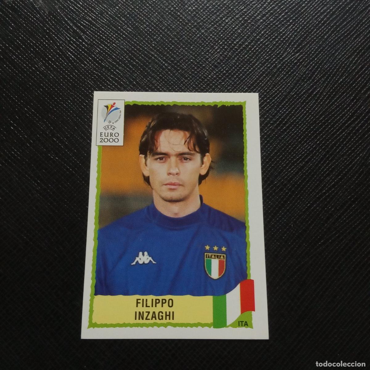 Cromos de F&uacute;tbol: 182 INZAGHI ITALIA PANINI EURO EUROCOPA BELGICA 2000 00 - SIN PEGAR - A31 PG118 TRASERA VERDE
