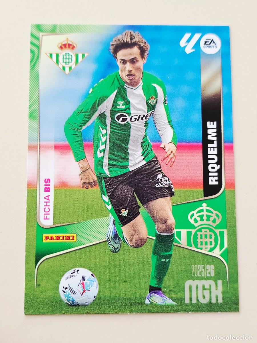 Cromos de F&uacute;tbol: 105 BIS Rodrigo Riquelme, Real Betis, Nueva Ficha BIS, Panini Megacracks 2025 2026 25 26