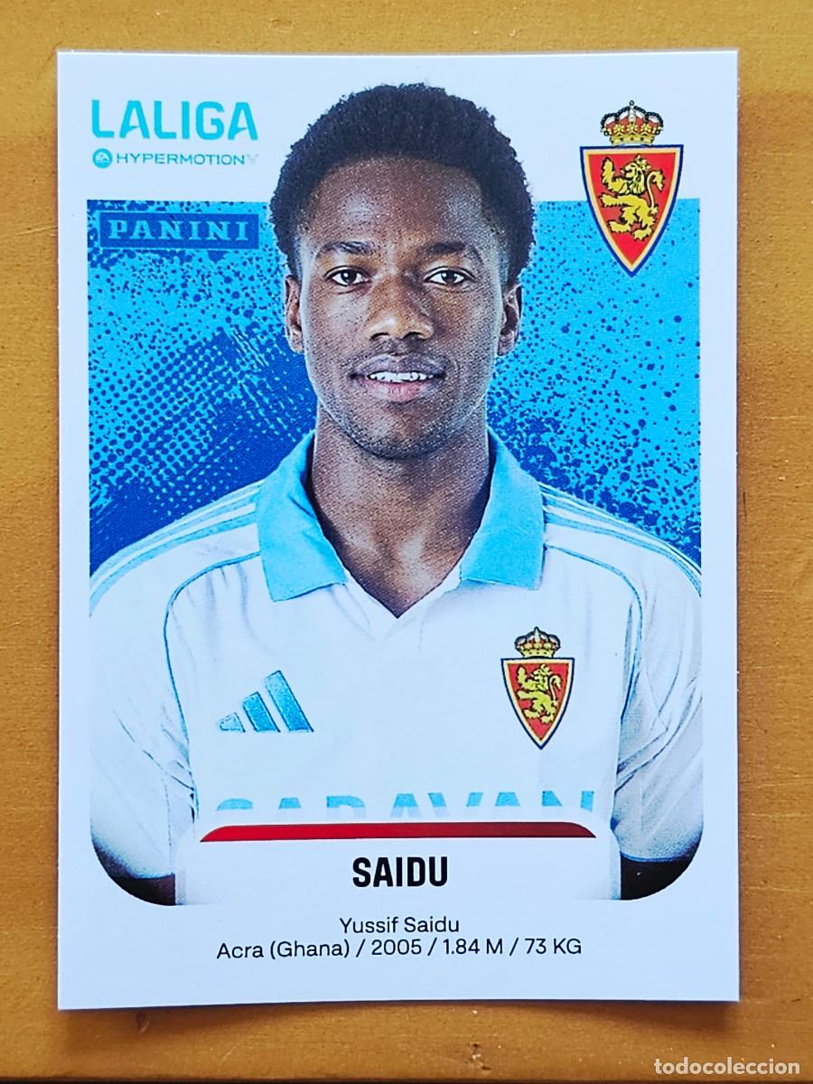 Cromos de F&uacute;tbol: 408A Yussif Saidu, Real Zaragoza, Liga Hypermotion 2&ordf; Divisi&oacute;n, Panini 2025 2026 25 26, 408 A