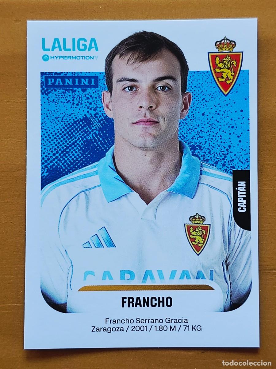 Cromos de F&uacute;tbol: 411 Francho Serrano, Capit&aacute;n, Real Zaragoza, Liga Hypermotion 2&ordf; Divisi&oacute;n, Panini 2025 2026 25 26