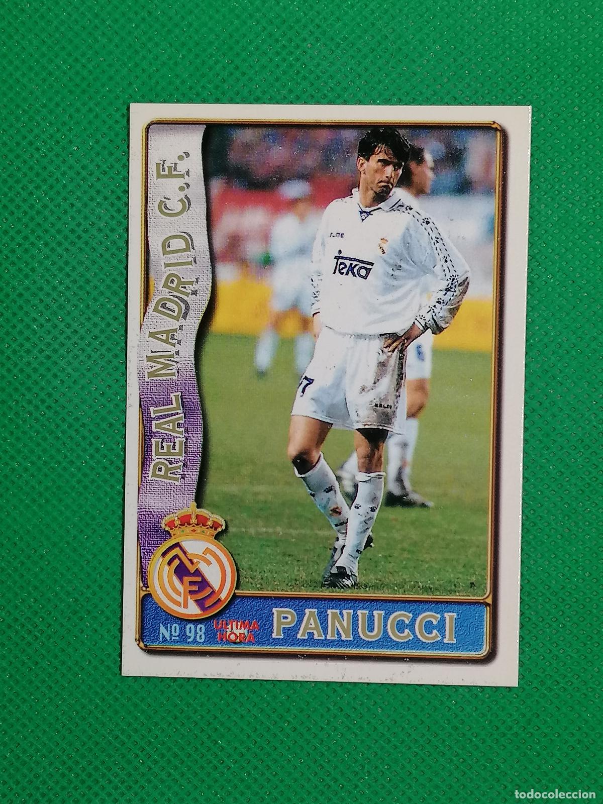 Cromos de f&uacute;tbol: 98 PANUCCI REAL MADRID UH ⚽FICHAS LIGA MUNDICROMO 96 97 1996 1997 ⚽