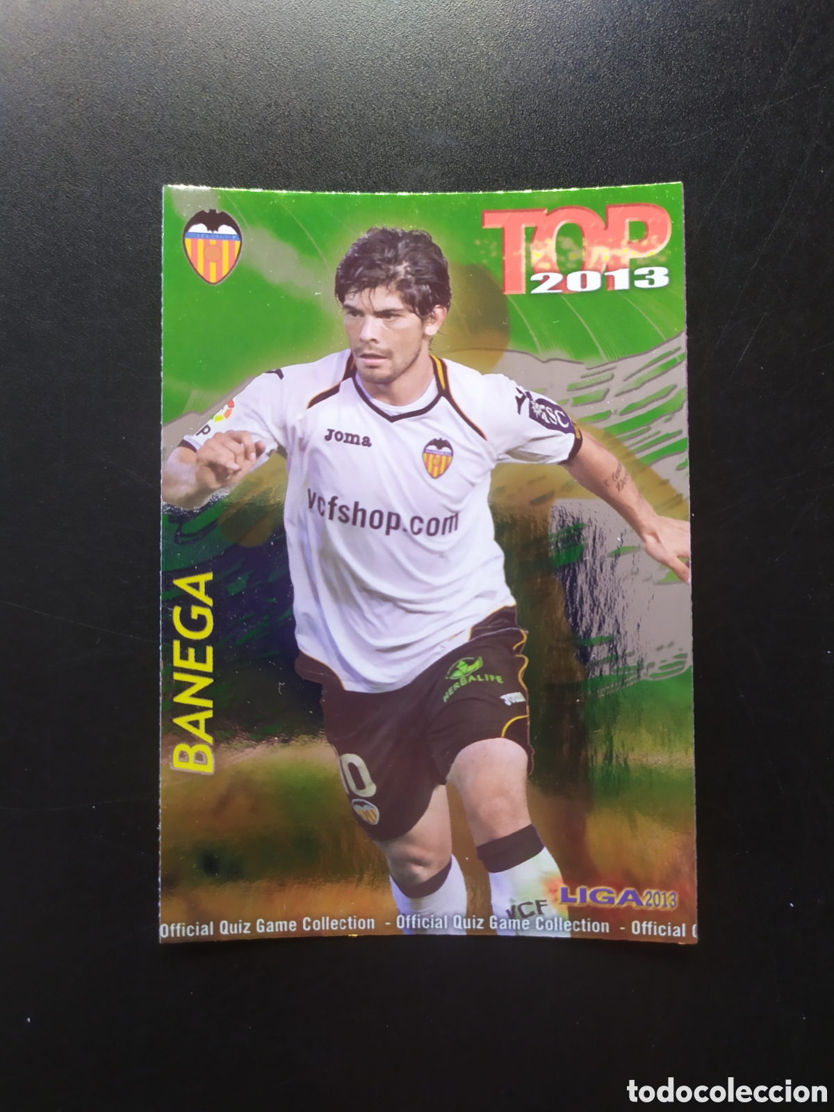 Figurine di Calcio: Mundicromo fichas Liga 2012 2013 12 13 Banega top brillo verde n&deg; 615 Valencia