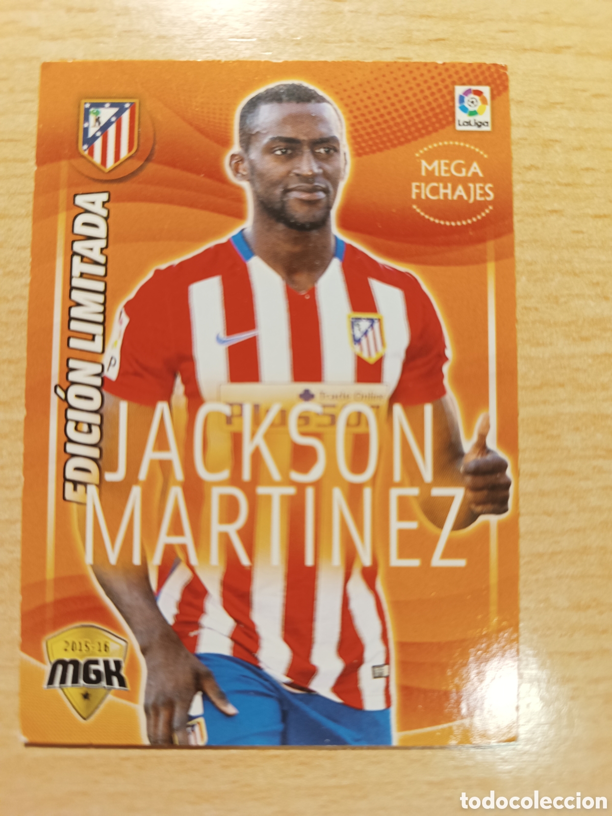 Cromos de F&uacute;tbol: 50B JACKSON MART&Iacute;NEZ MEGA FICHAJES EDICI&Oacute;N LIMITADA ATL&Eacute;TICO DE MADRID MEGACRACKS 2015 2016 PANINI