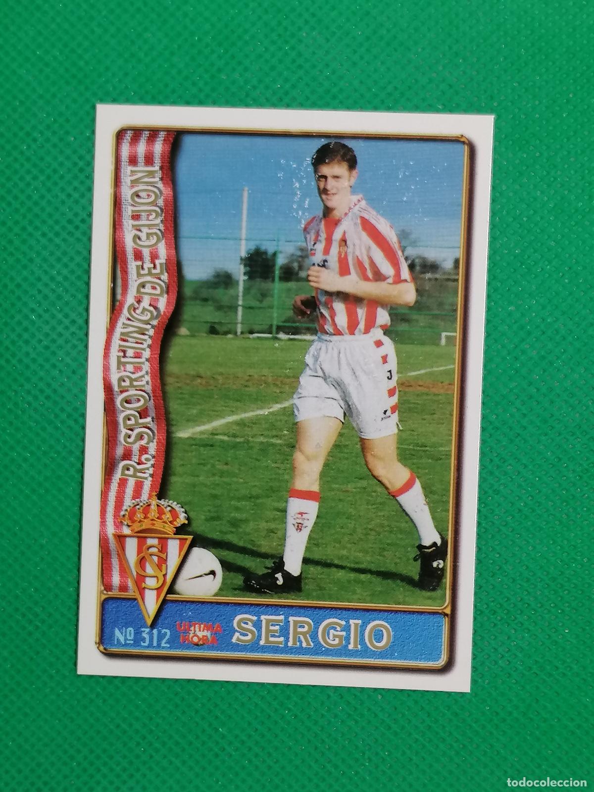 Cromos de F&uacute;tbol: 312 SERGIO SPORTING GIJON UH ⚽ FICHAS LIGA MUNDICROMO 96 97 1996 1997 ⚽