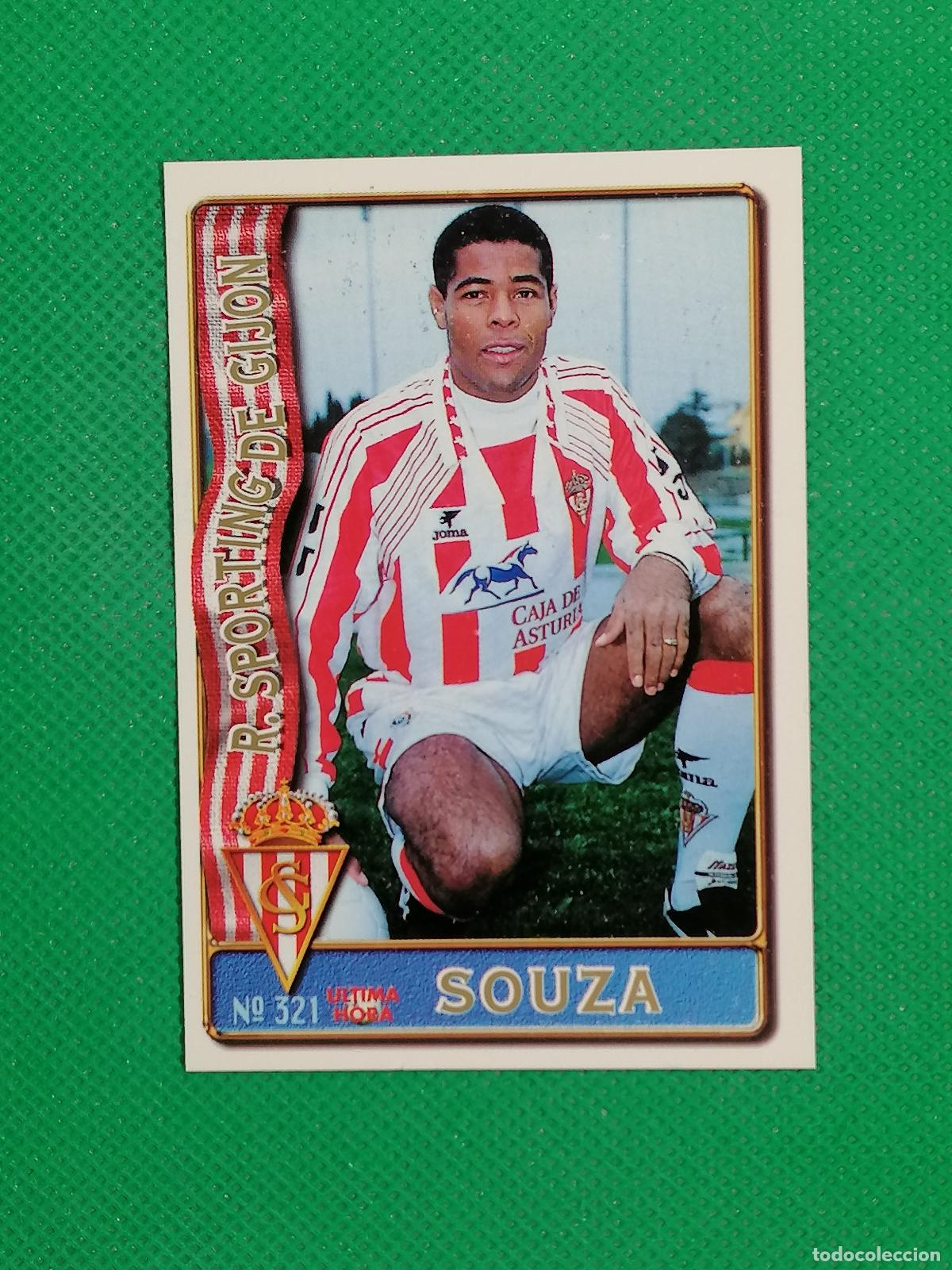 Cromos de F&uacute;tbol: 321 SOUZA SPORTING GIJON UH ⚽ FICHAS LIGA MUNDICROMO 96 97 1996 1997 ⚽