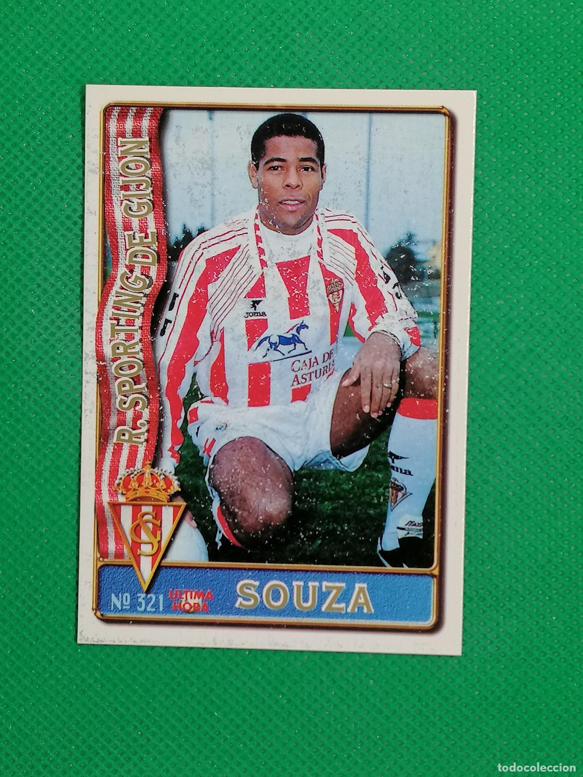 Cromos de F&uacute;tbol: 321 SOUZA SPORTING GIJON UH ⚽ FICHAS LIGA MUNDICROMO 96 97 1996 1997 ⚽