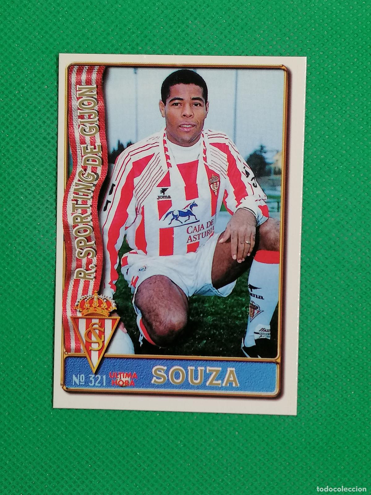Cromos de F&uacute;tbol: 321 SOUZA SPORTING GIJON UH ⚽ FICHAS LIGA MUNDICROMO 96 97 1996 1997 ⚽