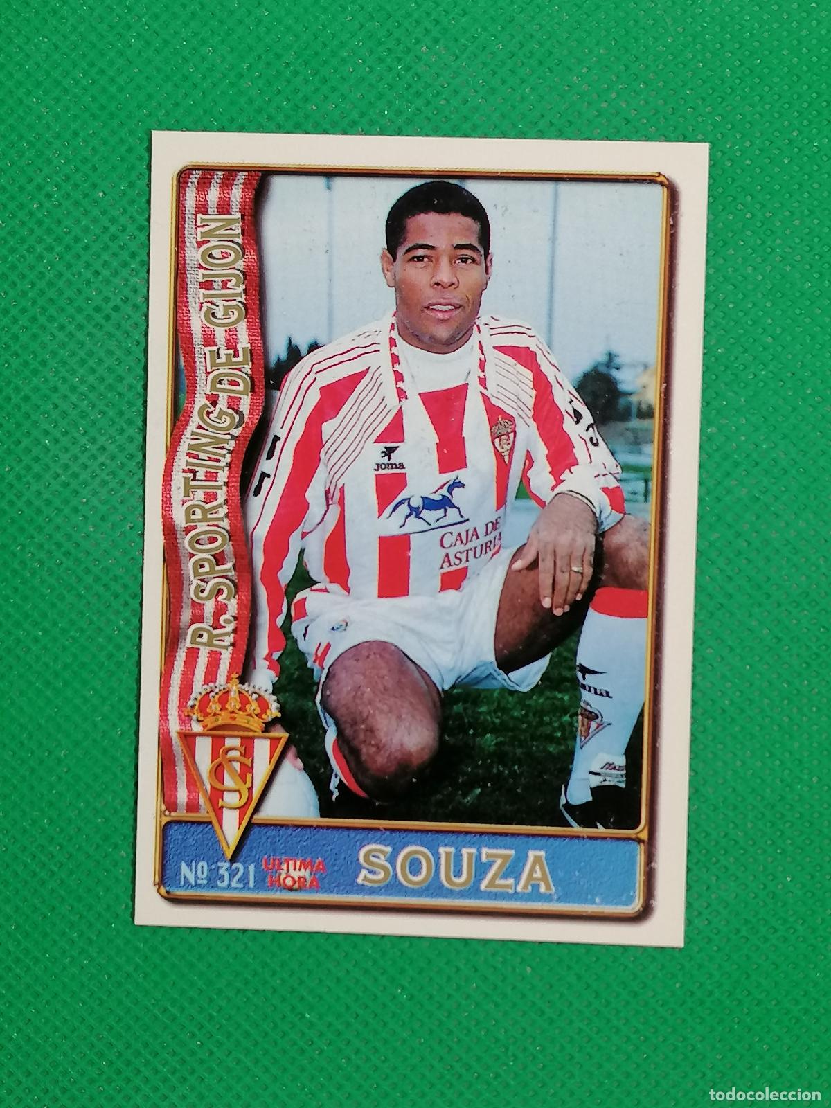 Cromos de F&uacute;tbol: 321 SOUZA SPORTING GIJON UH ⚽ FICHAS LIGA MUNDICROMO 96 97 1996 1997 ⚽