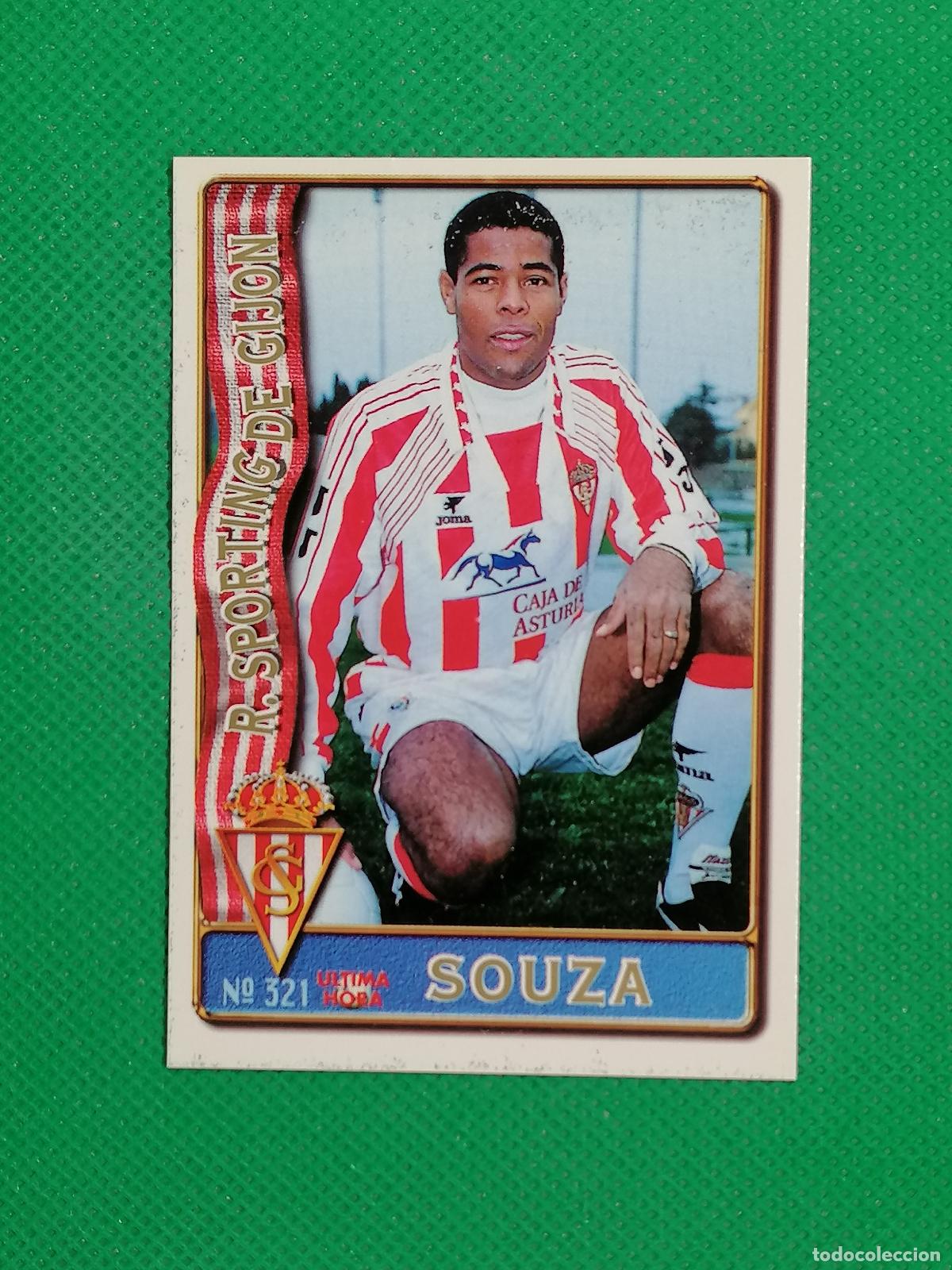 Cromos de F&uacute;tbol: 321 SOUZA SPORTING GIJON UH ⚽ FICHAS LIGA MUNDICROMO 96 97 1996 1997 ⚽