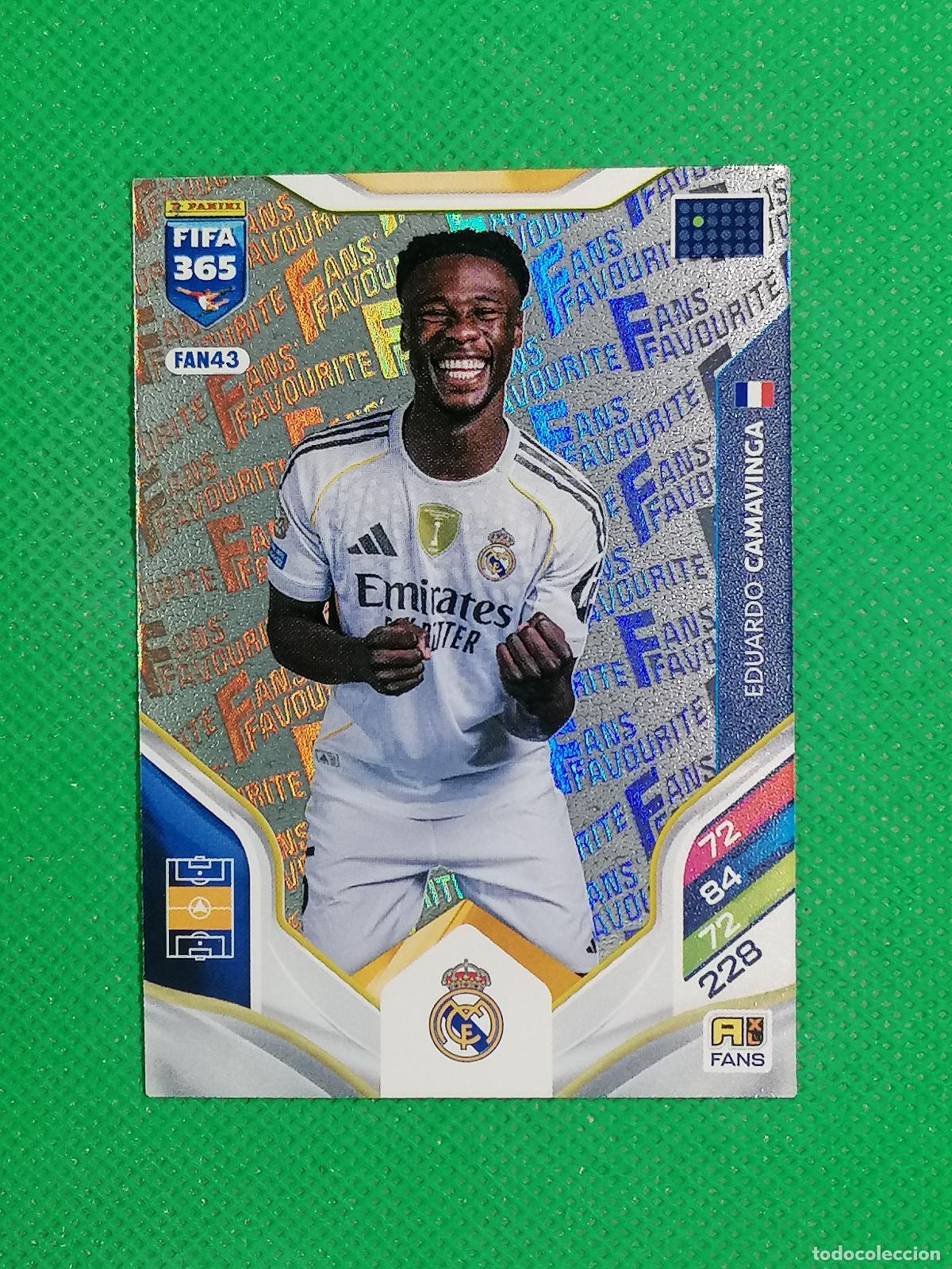 Cromos de F&uacute;tbol: FAN43 EDUARDO CAMAVINGA REAL MADRID FANS FAVOURITE ⚽ PANINI ADRENALYN FIFA 365 2025 2026 25 26 ⚽