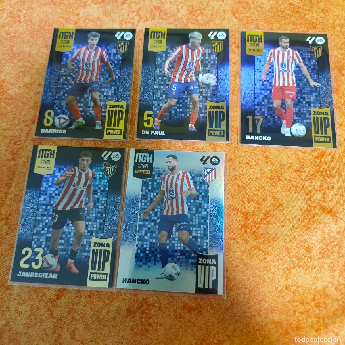 Cromos de f&uacute;tbol: Lote 7 Cartas PANINI Especiales Megacracks 2025-26 - &Eacute;lite, Flashback y Zona VIP