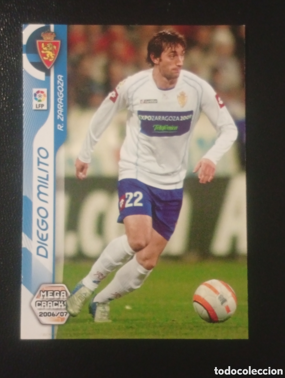 Fu&szlig;ball-Sticker: 359 DIEGO MILITO ZARAGOZA 2006 2007 06 07 6 7 MEGAFICHAS MEGA FICHAS MEGACRACKS PANINI CROMOS