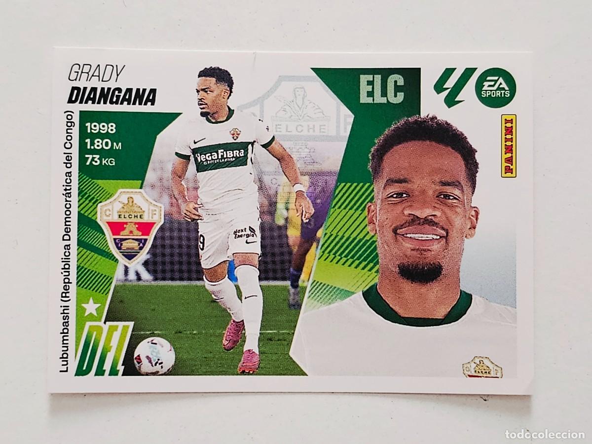 Cromos de f&uacute;tbol: 20 BIS Grady Diangana, Elche CF, Coloca, Panini Ediciones Liga Este 2025 2026 25 26