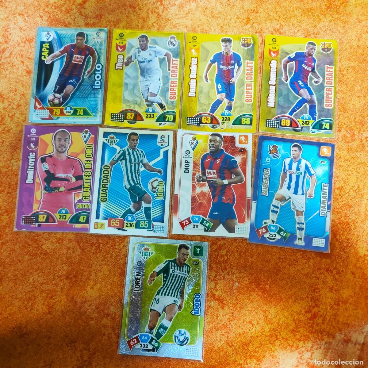 Fu&szlig;ball-Sticker: Lote de 9 cartas especiales de la colecci&oacute;n Adrenalyn XL de Panini, abarcando las temporadas des