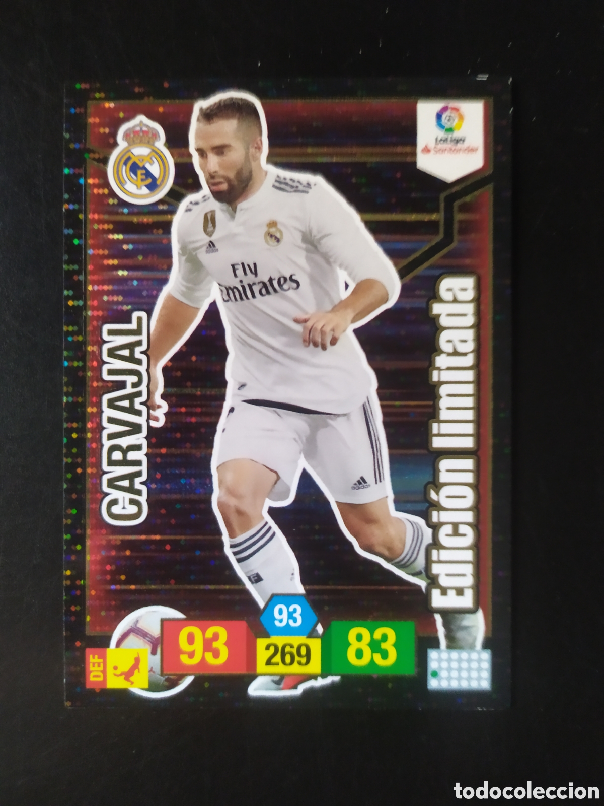 Cromos de f&uacute;tbol: Adrenalyn 2018 2019 18 19 panini Carvajal edicion limitada Real Madrid