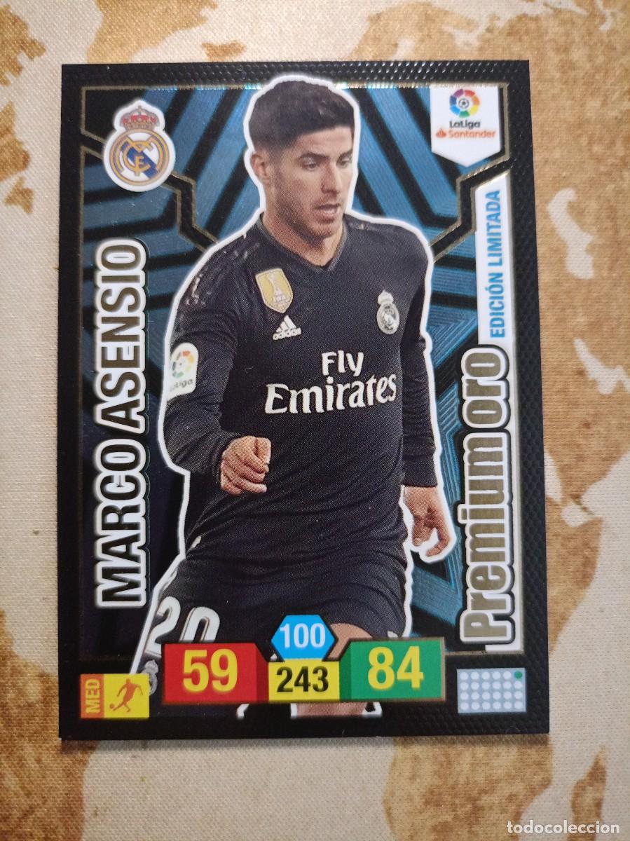 Football Stickers: PREMIUM ORO MARCO ASENSIO Edici&oacute;n Limitada Adrenalyn 2018-19