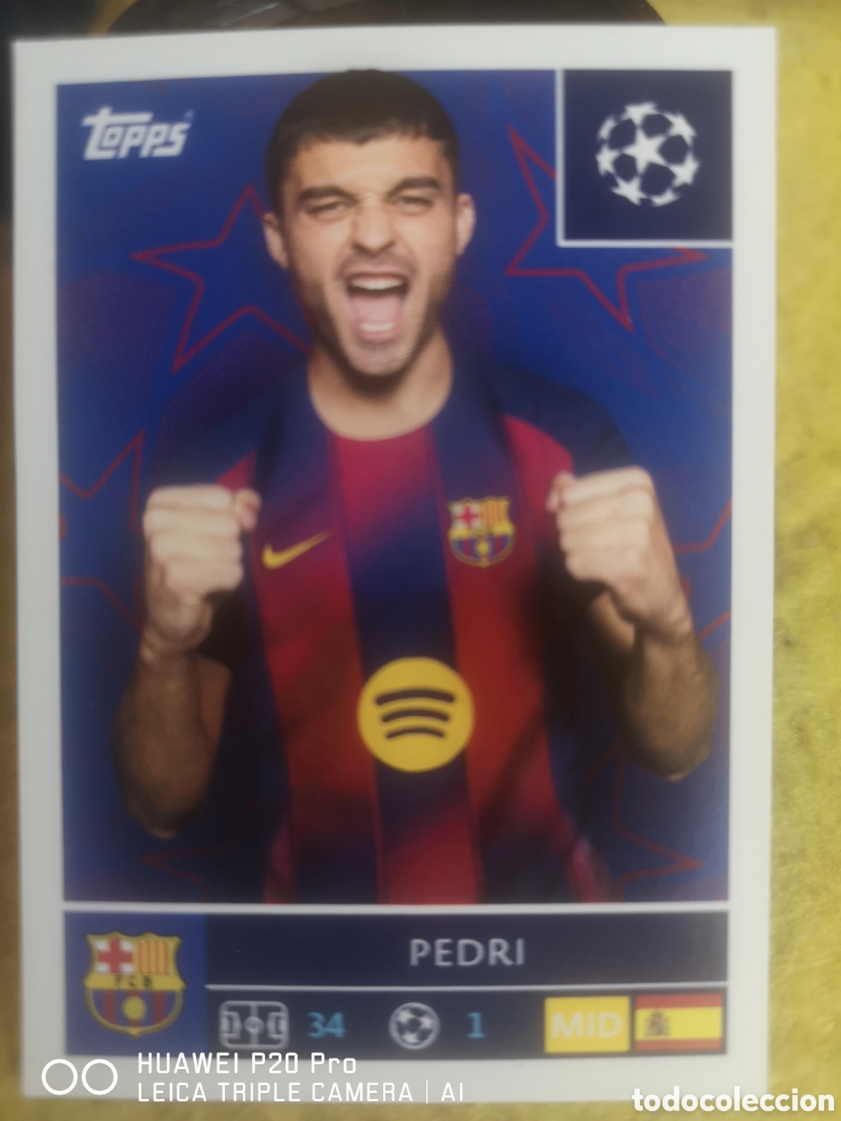 Cromos de F&uacute;tbol: STICKER CHAMPIONS LEAGUE 2025/26 PEDRI 190 - BARCELONA