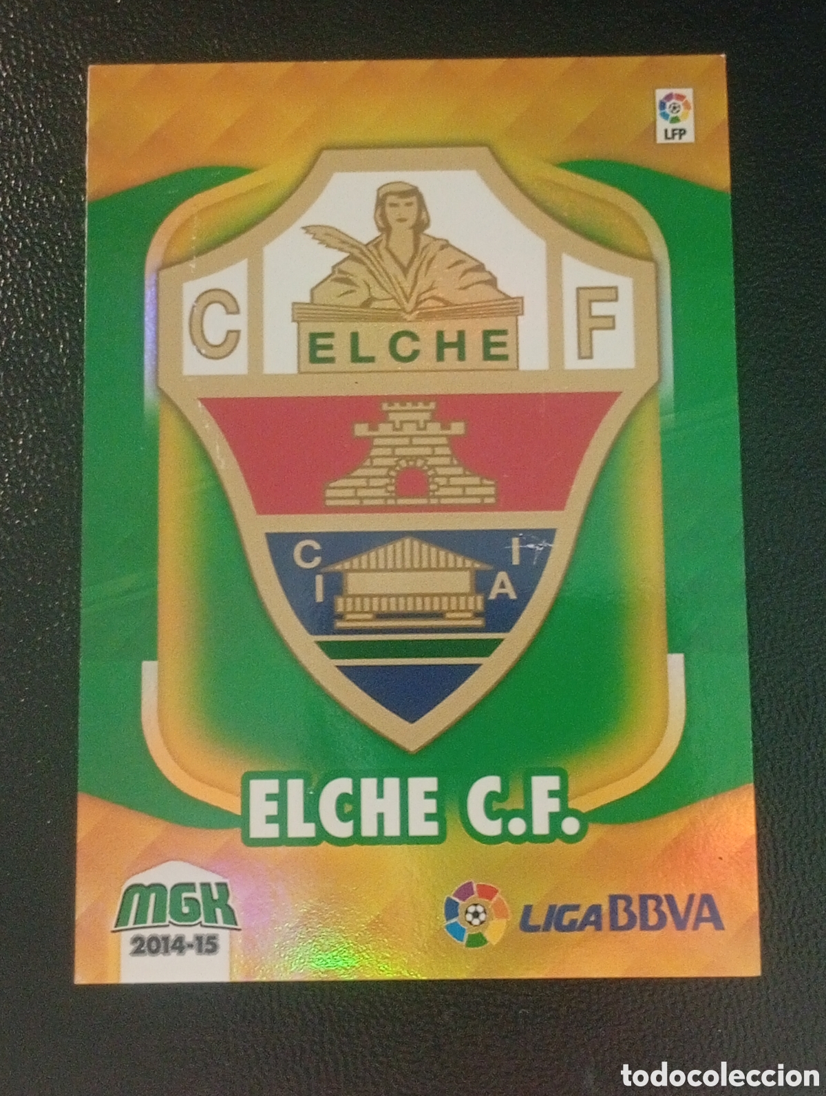 Fu&szlig;ball-Sticker: 145 escudo ELCHE MEGACRACKS 2014 2015 14 15 CROMOS CARDS PANINI ADRENALYN TOPPS