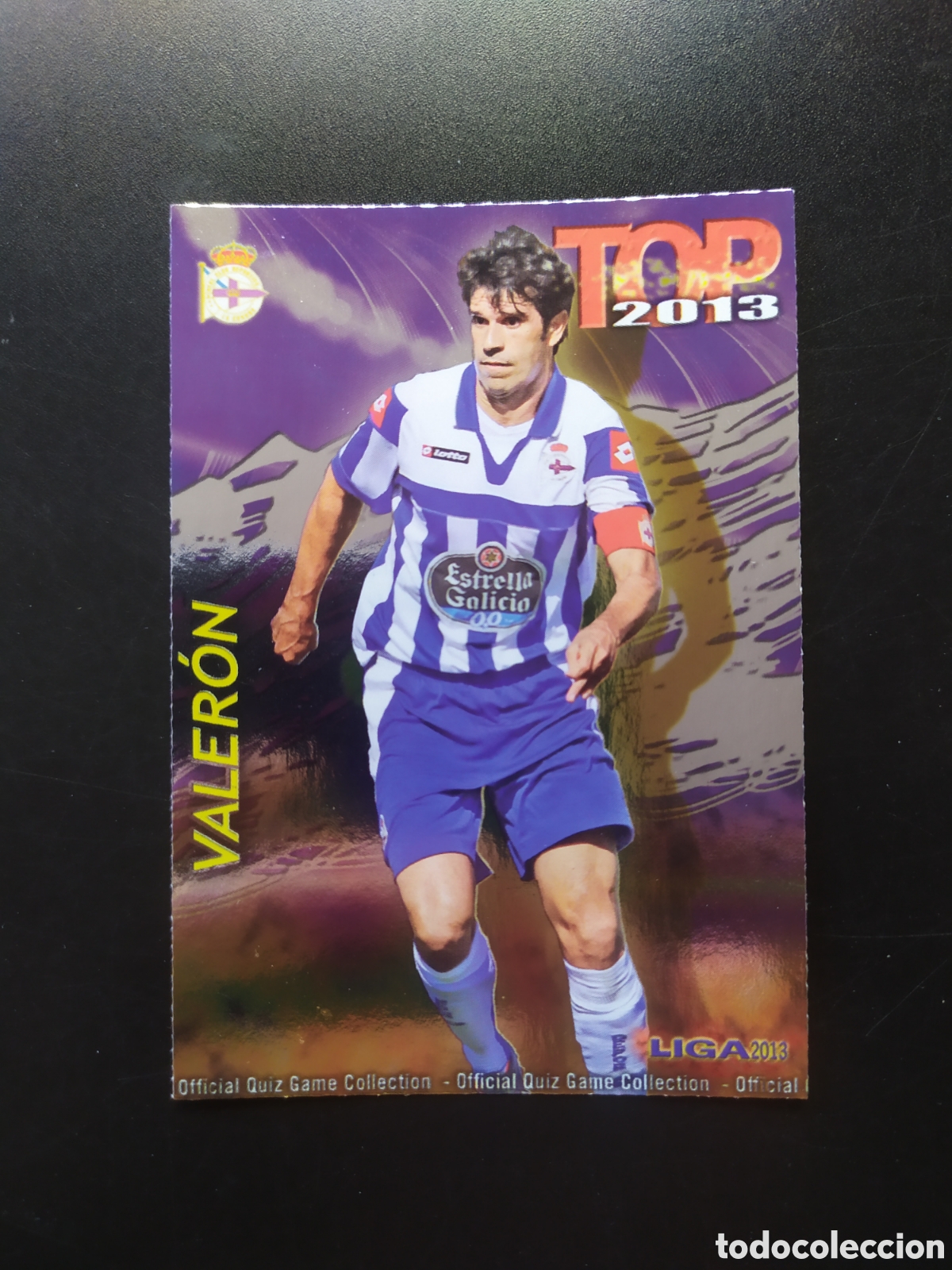 Cromos de f&uacute;tbol: Mundicromo fichas Liga 2012 2013 12 13 Valeron top brillo morado n&deg; 616 Deportivo Coru&ntilde;a