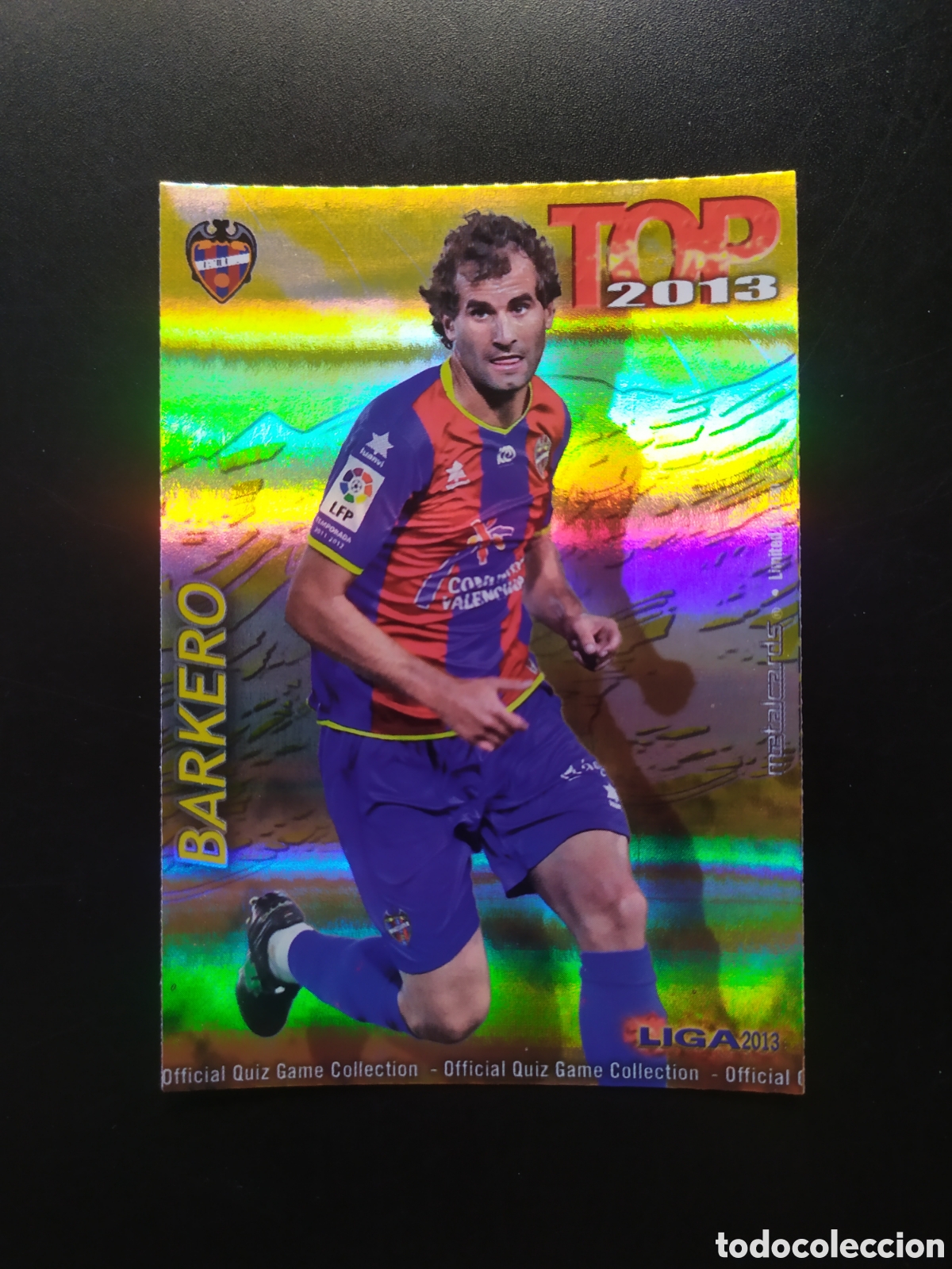 Cromos de f&uacute;tbol: Mundicromo fichas Liga 2012 2013 12 13 Barkero top brillo dorado rayas n&deg; 617 Levante