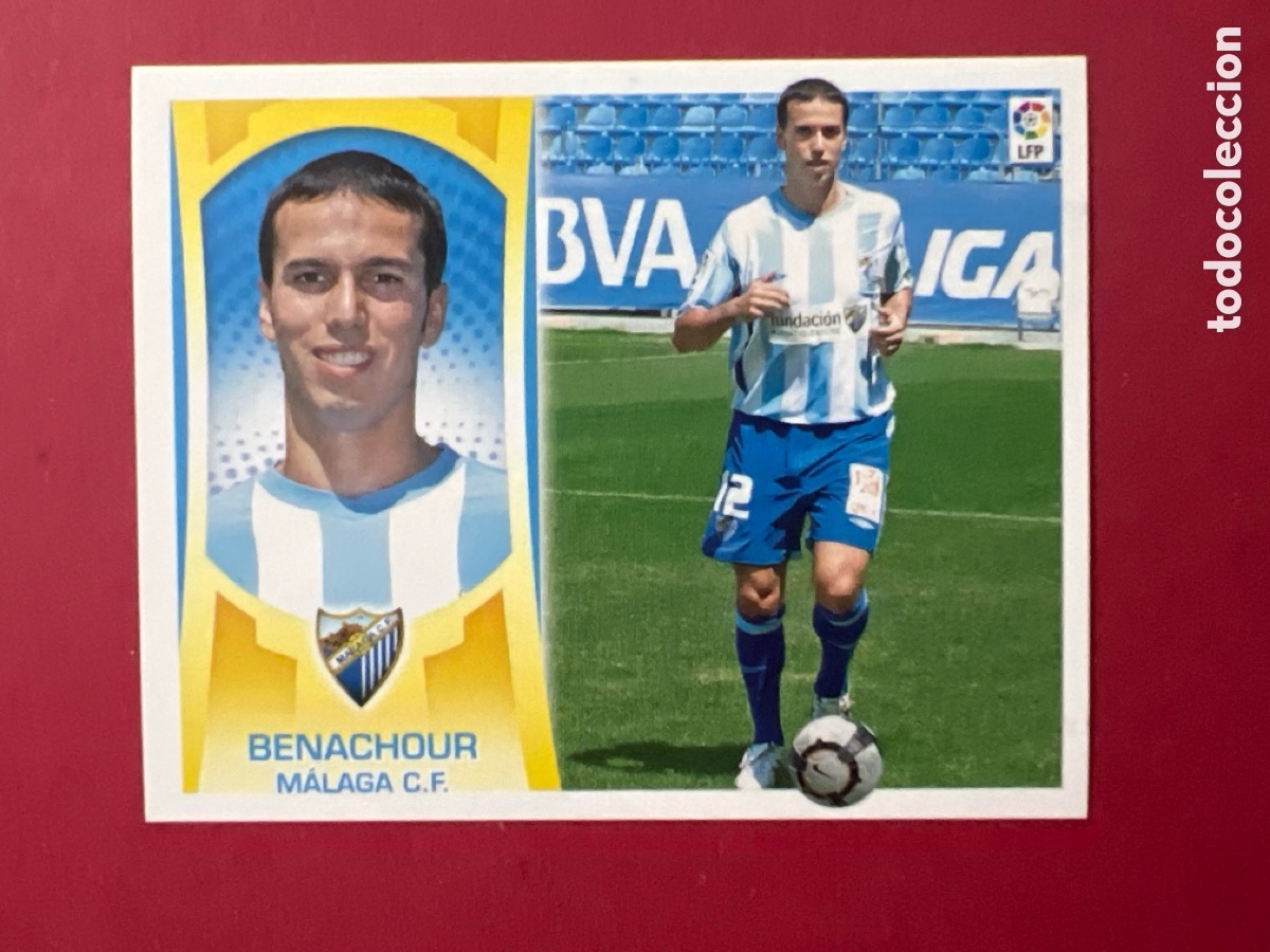 Fu&szlig;ball-Sticker: C157. BENACHOUR n&ordm; 12 B COLOCA MALAGA CROMO LIGA ESTE 2009 2010 NUEVO SIN PEGAR 09 10