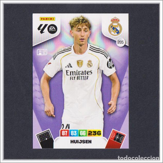 Figurine di Calcio: ADRENALYN XL 2025 2026 25 26 PANINI HUIJSEN 205 REAL MADRID LIGA COLECCI&Oacute;N ALBUM F&Uacute;TBOL