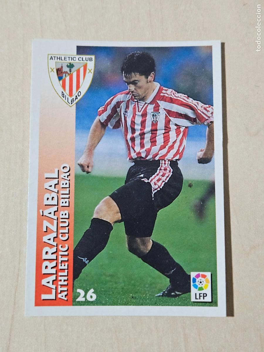 Football Stickers: FICHA N&ordm; 26 LARRAZABAL - CHUPA CHUPS 1998-1999, 98-99 - ATHLETIC DE BILBAO - NUEVO