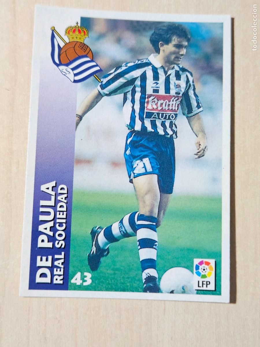 Cromos de Futebol: FICHA N&ordm; 43 DE PAULA - CHUPA CHUPS 1998-1999, 98-99 - REAL SOCIEDAD - NUEVO