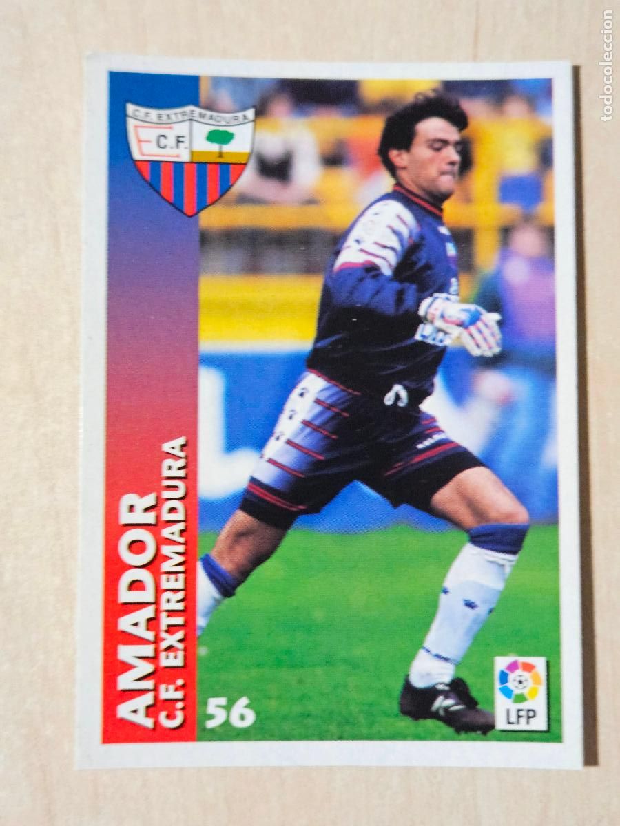 Cartes &agrave; collectionner de Football: FICHA N&ordm; 56 AMADOR - CHUPA CHUPS 1998-1999, 98-99 - EXTREMADURA - NUEVO