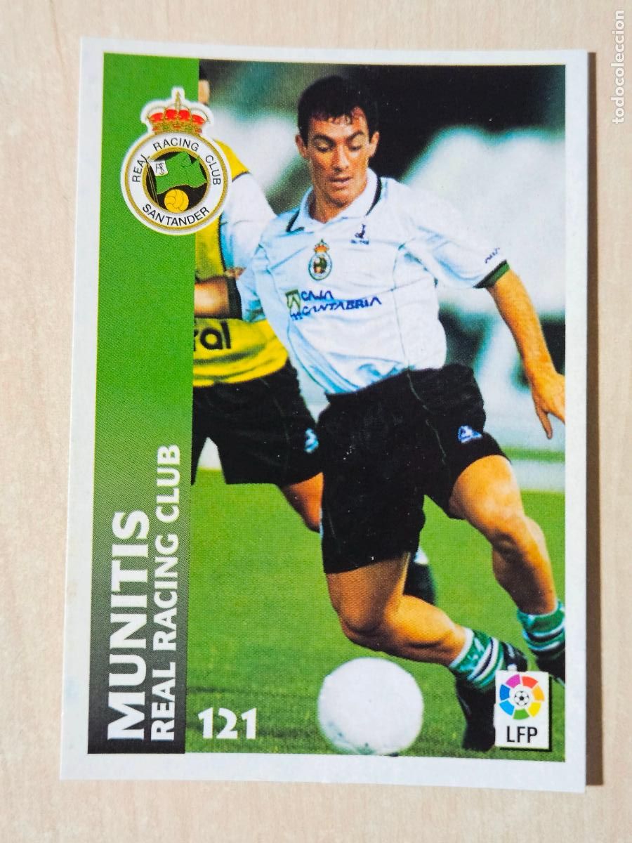 Cromos de Futebol: FICHA N&ordm; 121 MUNITIS - CHUPA CHUPS 1998-1999, 98-99 - RACING DE SANTANDER - NUEVO