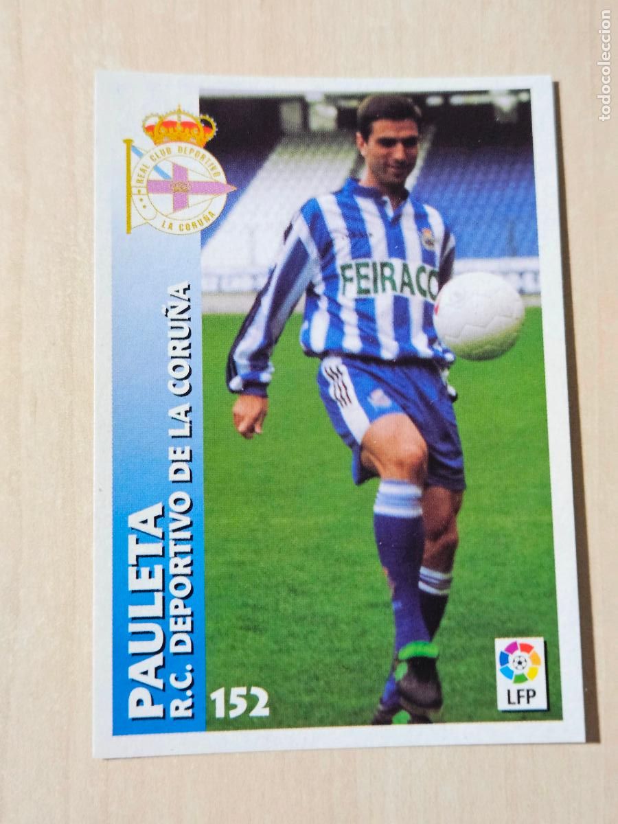Cromos de Futebol: FICHA N&ordm; 152 PAULETA - CHUPA CHUPS 1998-1999, 98-99 - DEPORTIVO DE LA CORU&Ntilde;A - NUEVO