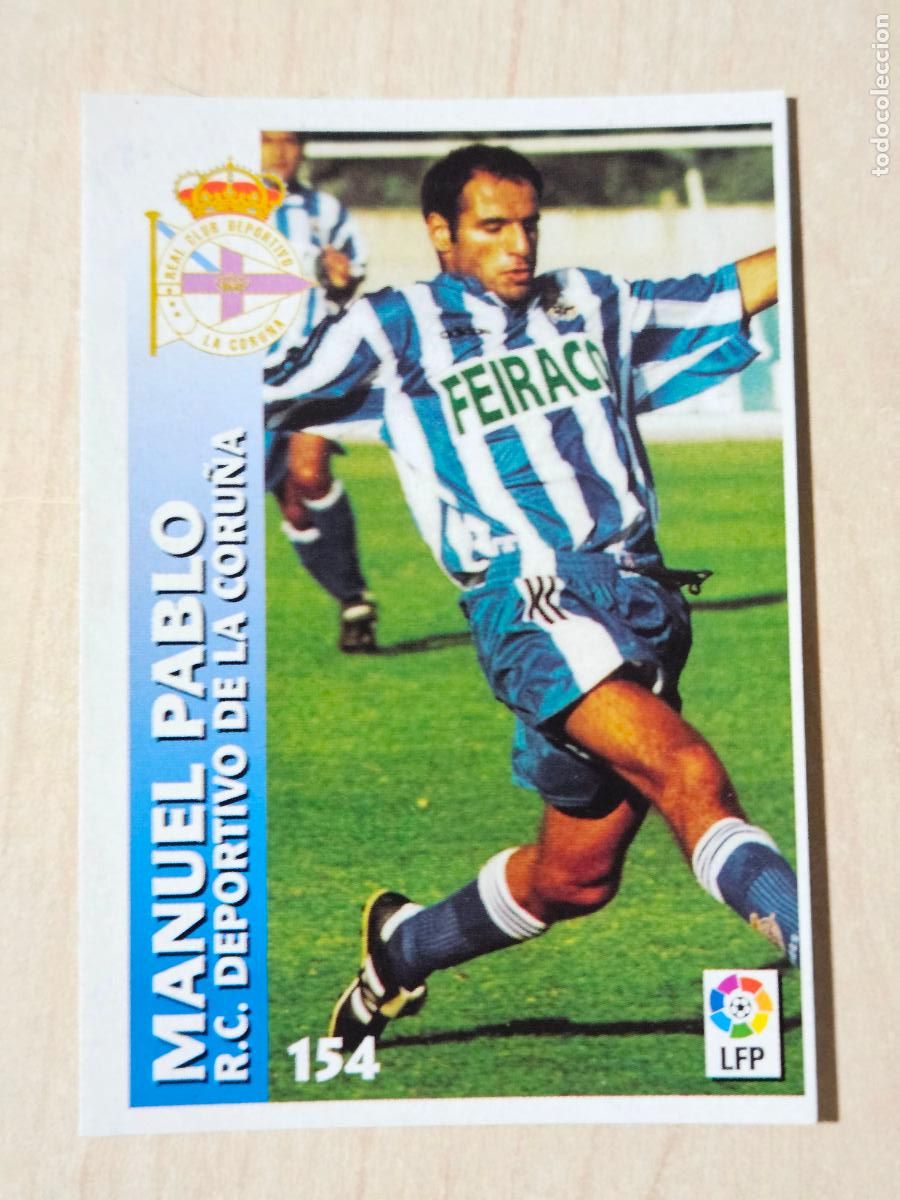 Cartes &agrave; collectionner de Football: FICHA N&ordm; 154 MANUEL PABLO - CHUPA CHUPS 1998-1999, 98-99 - DEPORTIVO DE LA CORU&Ntilde;A - NUEVO