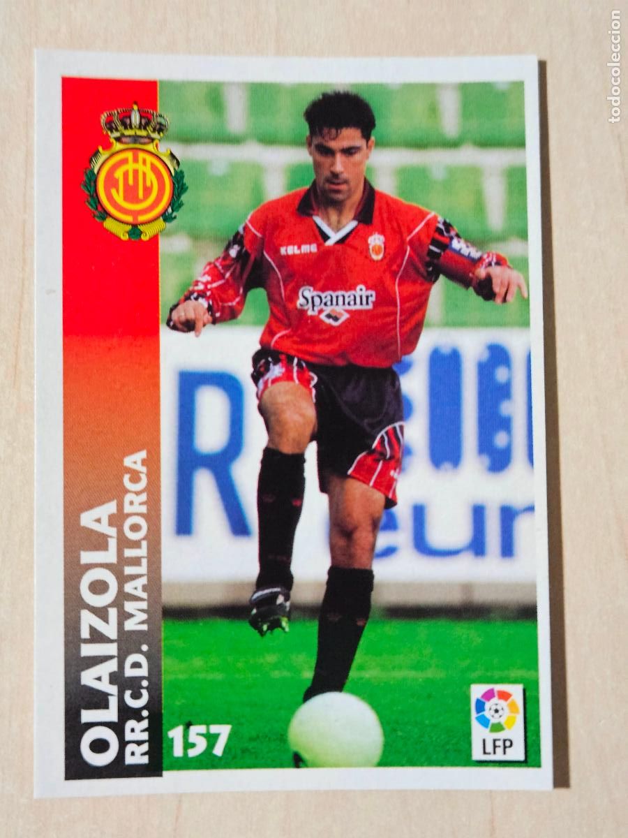 Figurine di Calcio: FICHA N&ordm; 157 OLAIZOLA - CHUPA CHUPS 1998-1999, 98-99 - MALLORCA - NUEVO