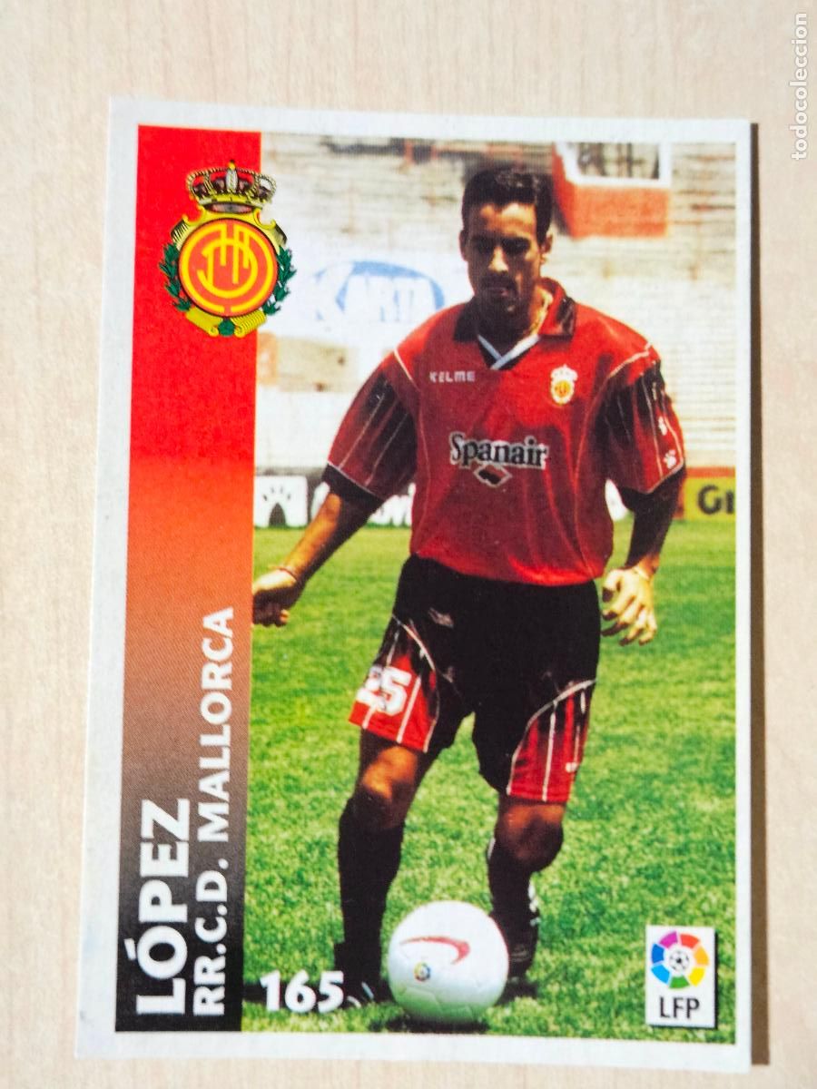 Cromos de Futebol: FICHA N&ordm; 165 LOPEZ - CHUPA CHUPS 1998-1999, 98-99 - MALLORCA - NUEVO