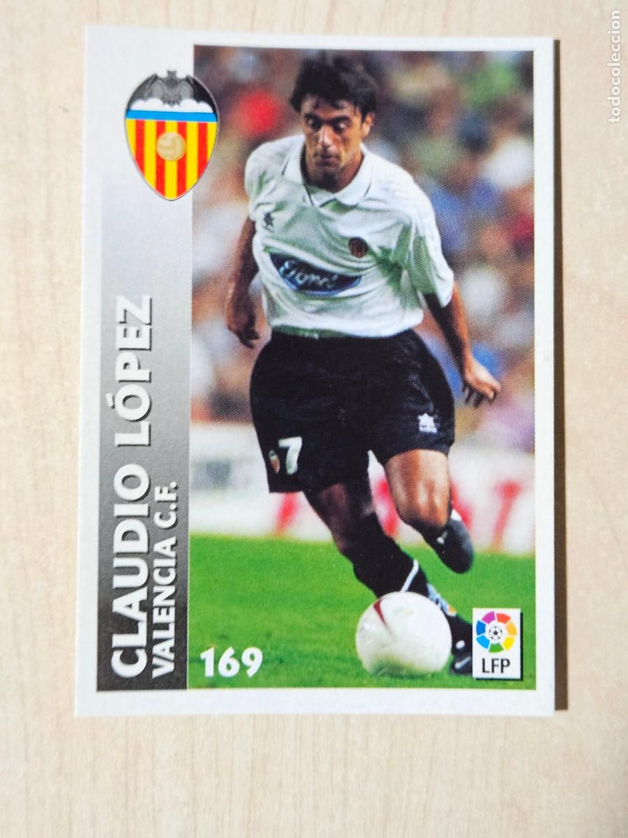 Football Stickers: FICHA N&ordm; 169 CLAUDIO LOPEZ - CHUPA CHUPS 1998-1999, 98-99 - VALENCIA - NUEVO