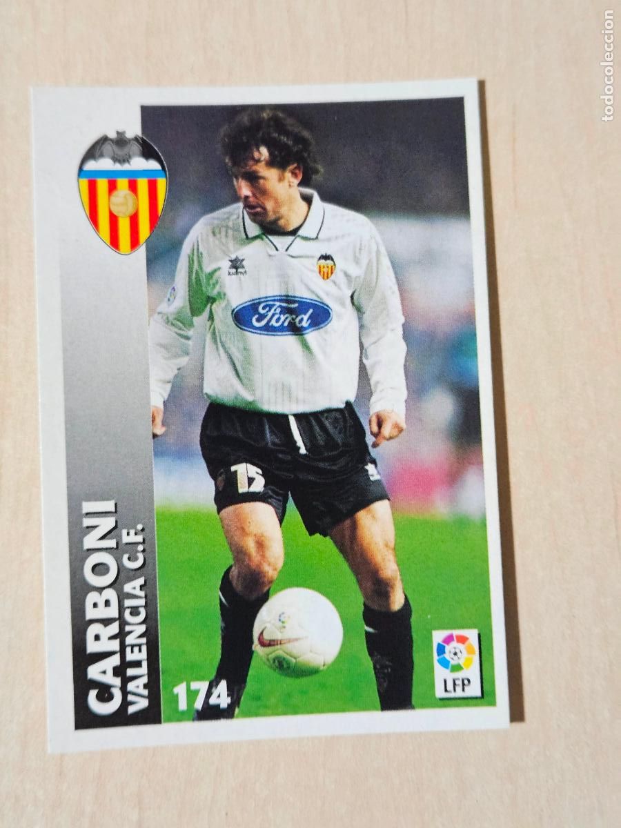 Football Stickers: FICHA N&ordm; 174 CARBONI - CHUPA CHUPS 1998-1999, 98-99 - VALENCIA - NUEVO