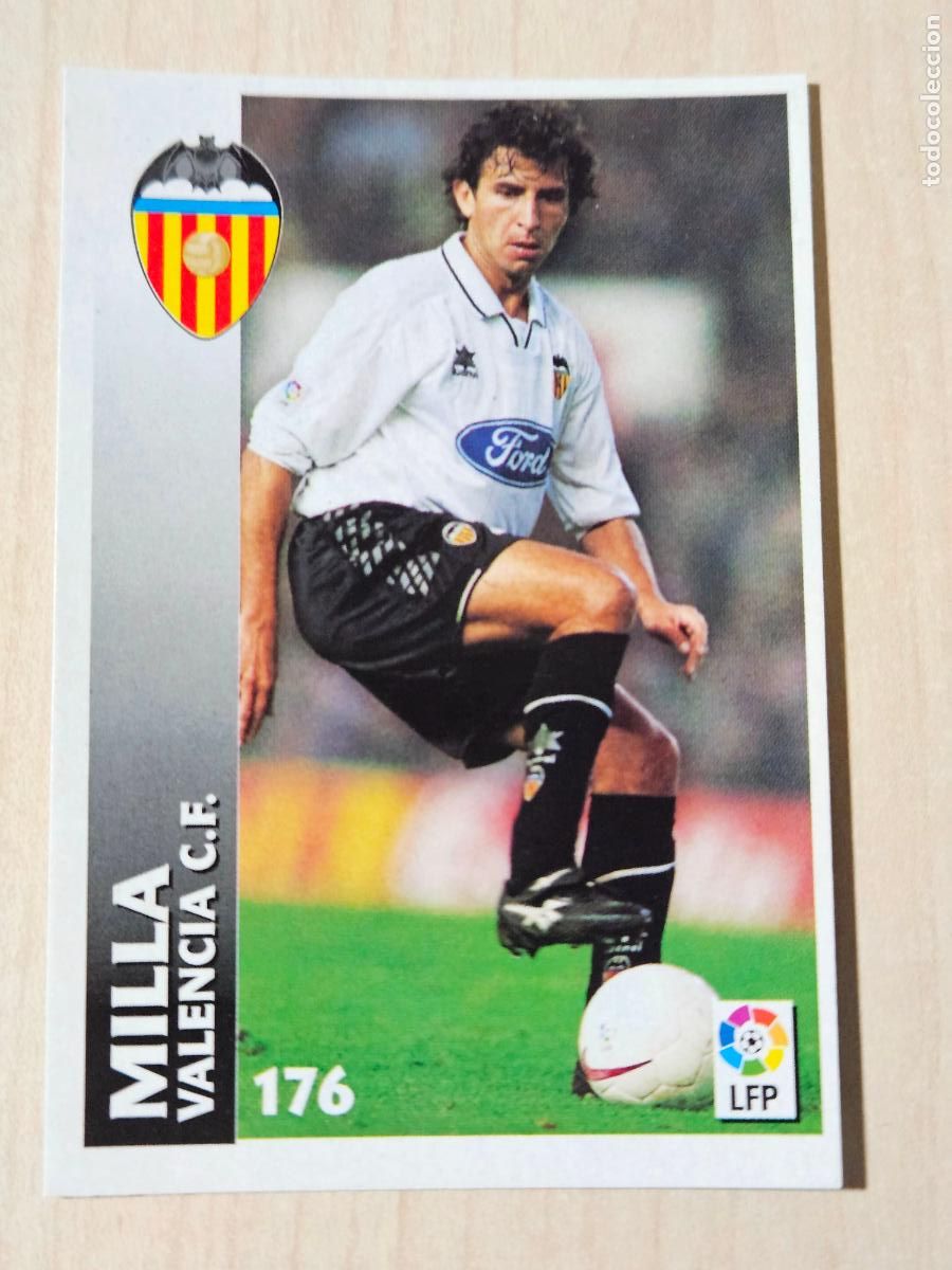 Fu&szlig;ball-Sticker: FICHA N&ordm; 176 MILLA - CHUPA CHUPS 1998-1999, 98-99 - VALENCIA - NUEVO