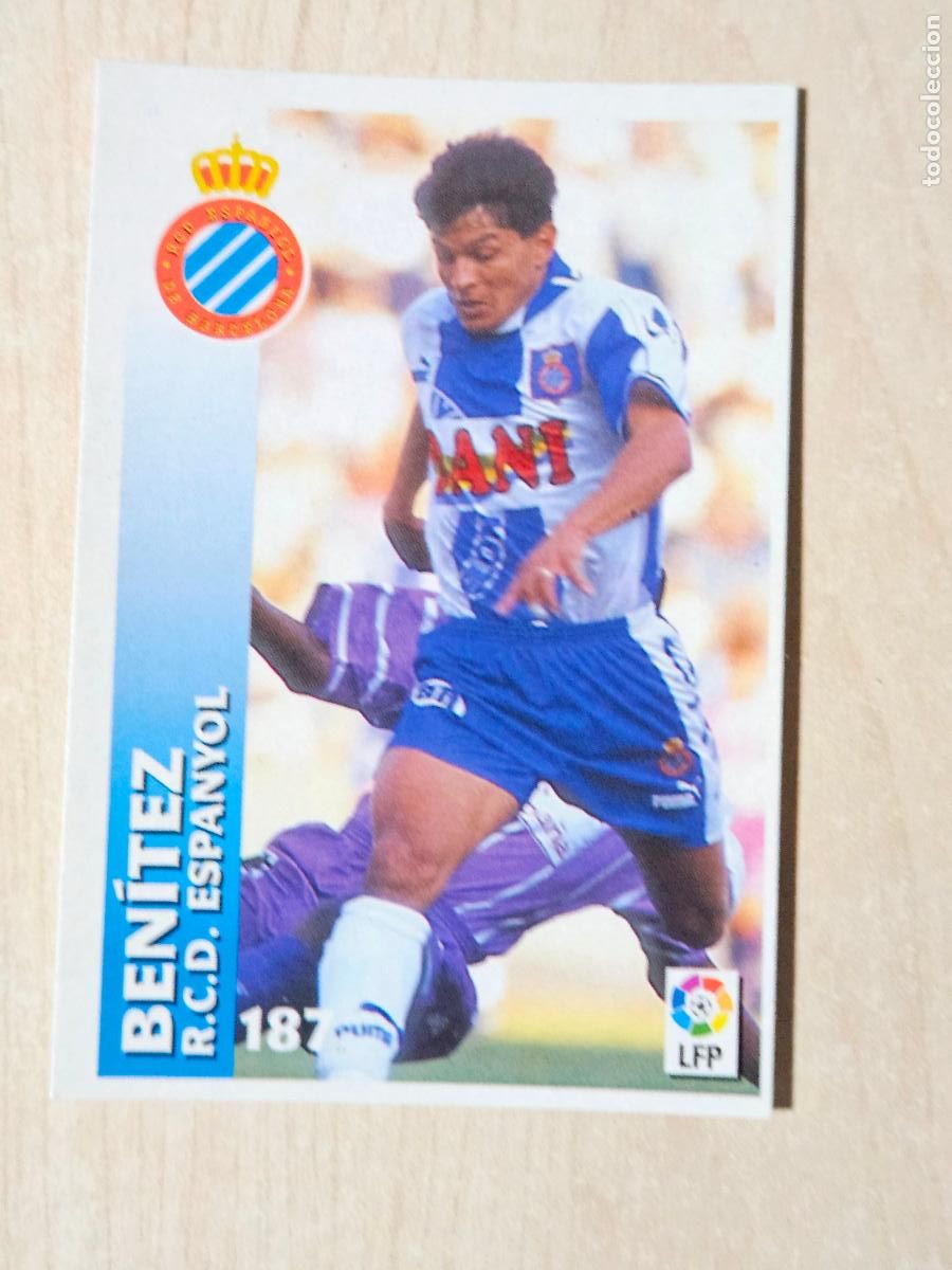 Football Stickers: FICHA N&ordm; 187 BENITEZ - CHUPA CHUPS 1998-1999, 98-99 - ESPANYOL - NUEVO
