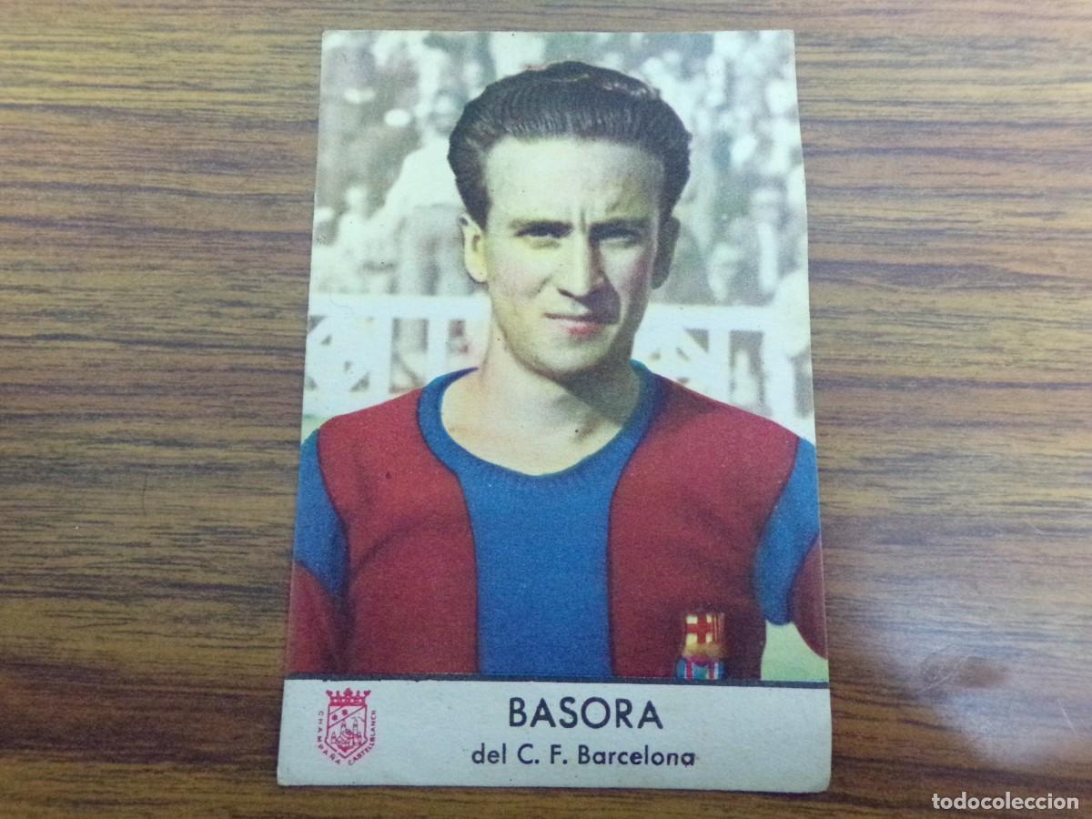 Cromos de F&uacute;tbol: Basora club de f&uacute;tbol barcelona. segundo gran concurso castellblanch. 1953