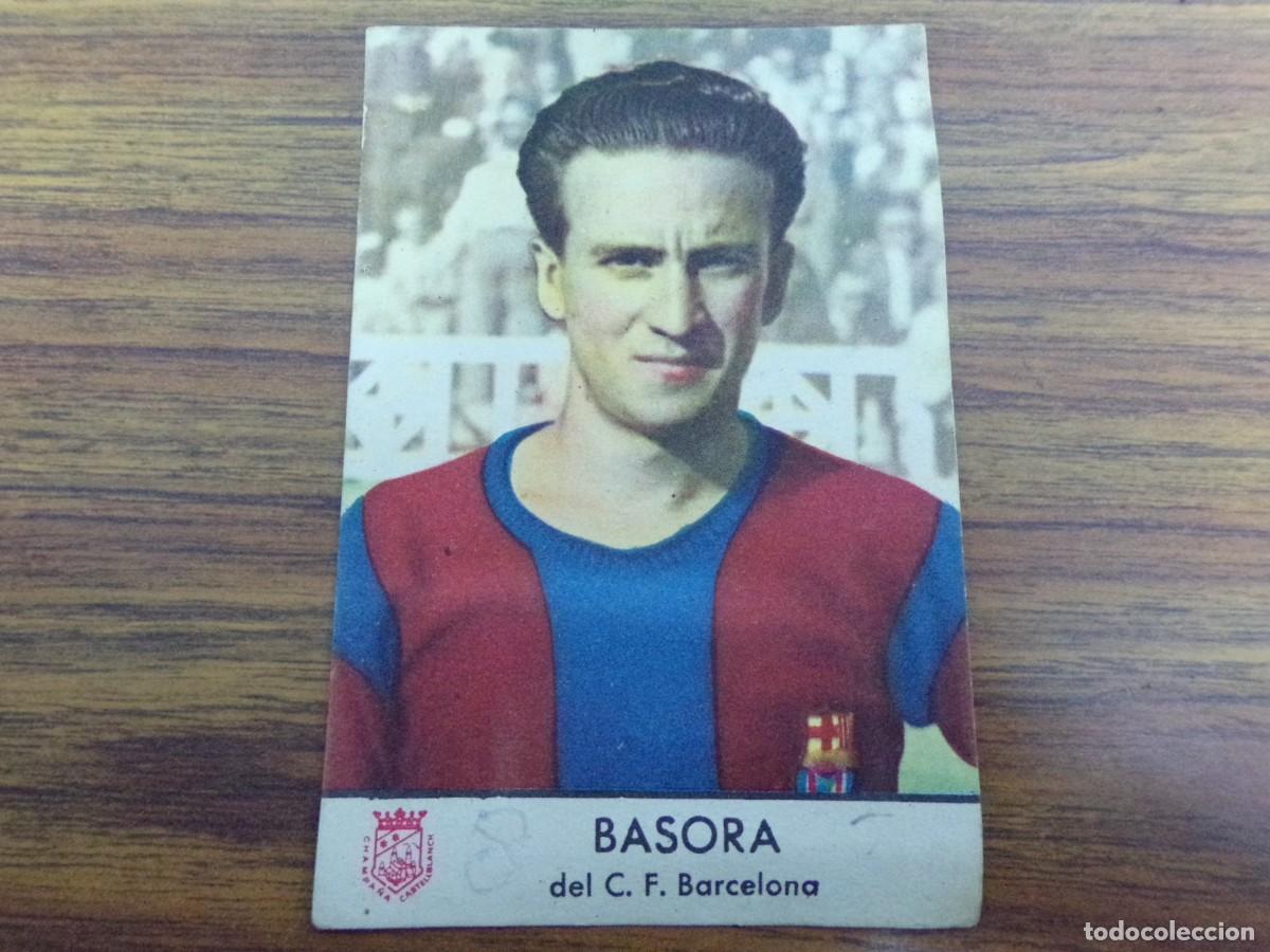 Cromos de F&uacute;tbol: Basora club de f&uacute;tbol barcelona. segundo gran concurso castellblanch. 1953