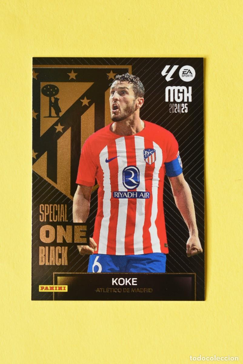 Football Stickers: Cromo Megacracks. 24 25. 2024 2025. Koke. Atl&eacute;tico de Madrid. Special One Black. Panini