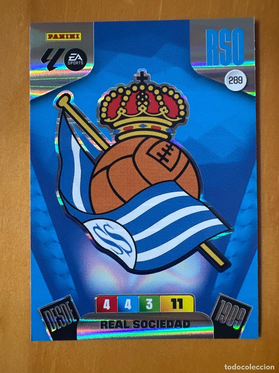 Cromos de f&uacute;tbol: 289 Escudo Real Sociedad, Panini Adrenalyn XL La Liga 2025 2026 25 26
