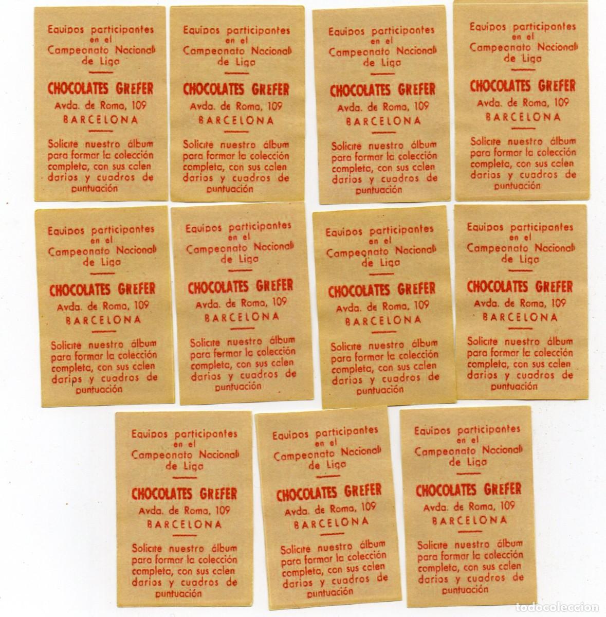 Cromos de f&uacute;tbol: GRANADA 1958, DE CHOCOLATES GREFER. - Foto 2