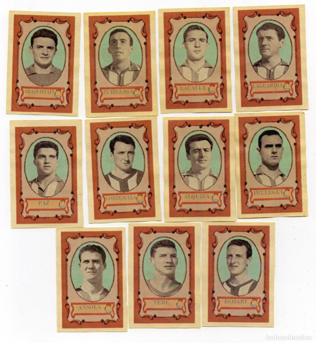Cartes &agrave; collectionner de Football: R, SOCIEDAD 1958, DE CHOCOLATES GREFER.