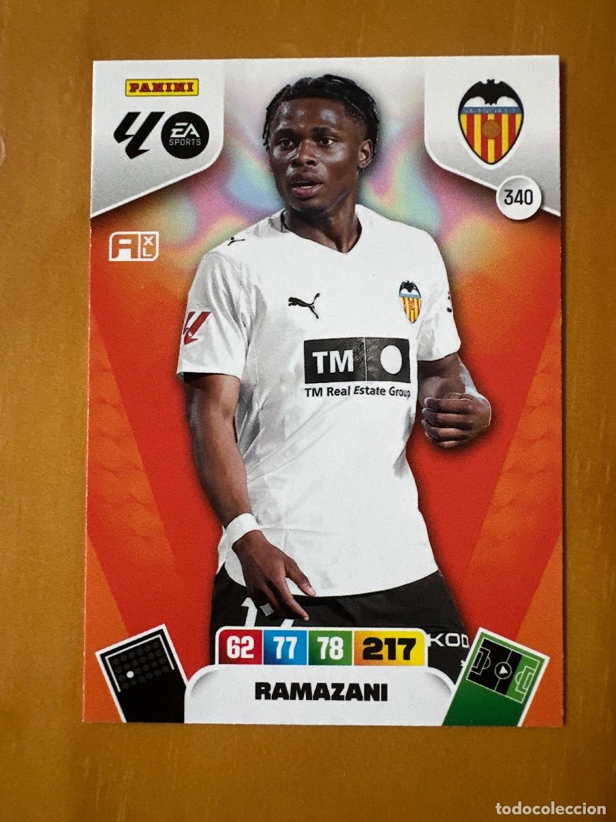 Cromos de f&uacute;tbol: 340 Largie Ramazani, Valencia CF, Panini Adrenalyn XL La Liga 2025 2026 25 26