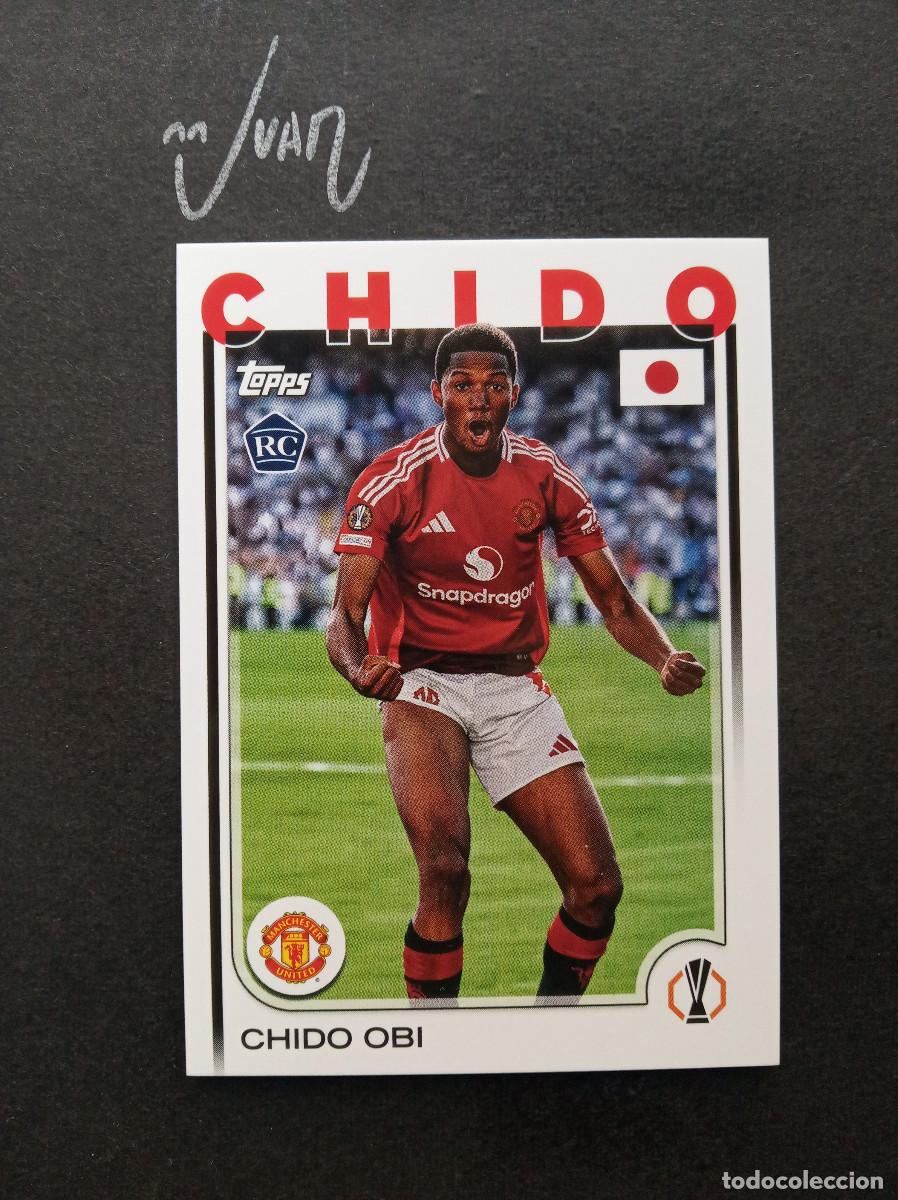 Cromos de f&uacute;tbol: 14 JAPAN EDITION ROOKIE CHIDO OBI MANCHESTER UNITED ⚽ TOPPS &reg; UEFA CLUB COMPETITIONS 2024 2025 24 25